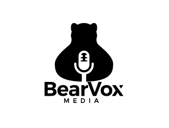 BearVox media logo design by MarkindDesign