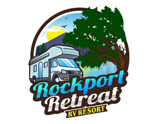 Rockport Retreat RV Resort logo design by DreamLogoDesign
