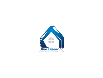 Blue Diamond Roofing & Construction logo design by logitec