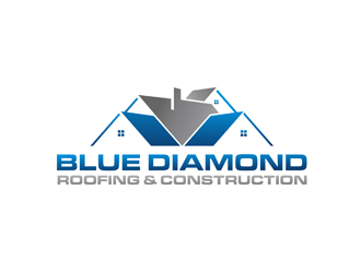 Blue Diamond Roofing & Construction logo design by bomie