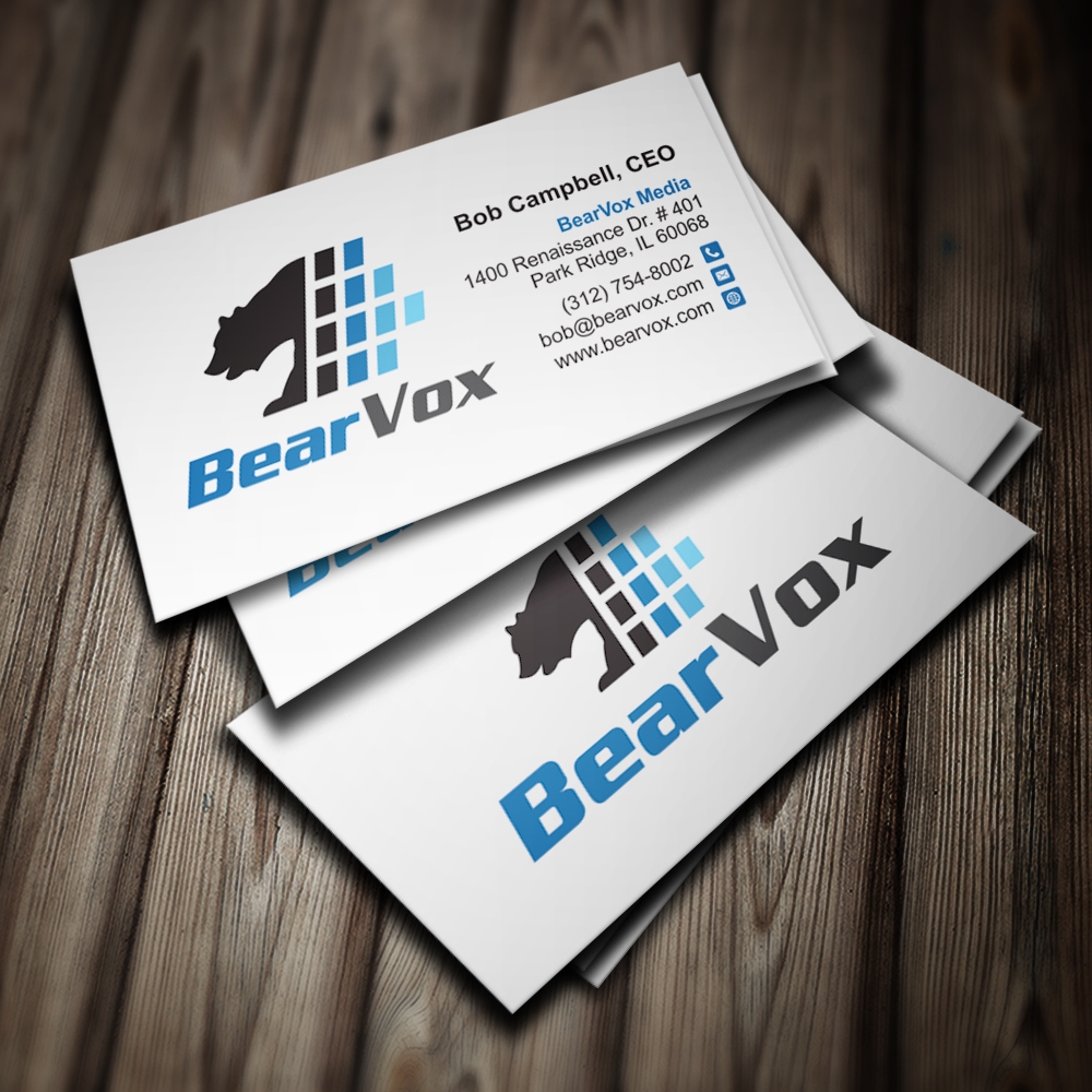 BearVox media logo design by Kindo