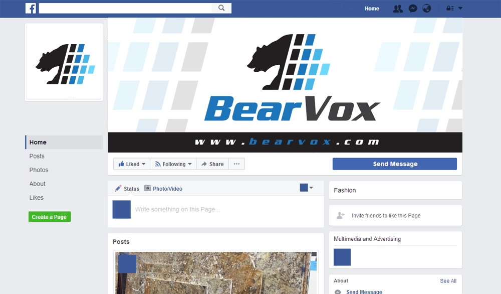 BearVox media logo design by scriotx