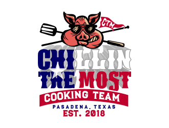 Chillin The Most Cooking Team Logo Design