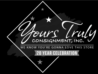 WE KNOW YOURE GONNA LOVE THIS STORE      -    20 year celebration          -    Yours Truly Consignment,Inc. logo design by nexgen