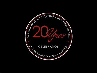 WE KNOW YOURE GONNA LOVE THIS STORE      -    20 year celebration          -    Yours Truly Consignment,Inc. logo design by Gravity
