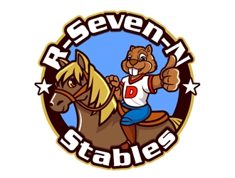 R-Seven-N Stables logo design by DreamLogoDesign