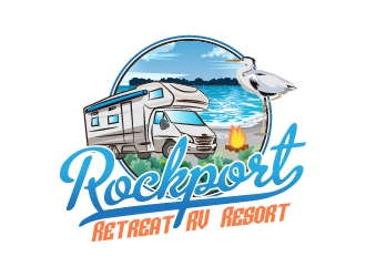Rockport Retreat RV Resort logo design by litera