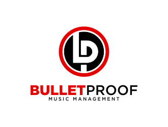 BulletProof Music Management  logo design by pionsign