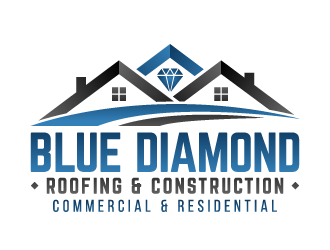 Blue Diamond Roofing & Construction logo design by akilis13