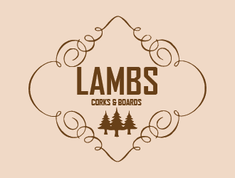 Lambs Corks & Boards logo design by czars