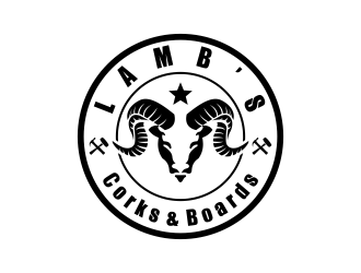 Lambs Corks & Boards logo design by SmartTaste