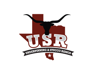 Underpinning and Stucco Ramos , USR logo design by bluespix