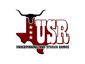 Underpinning and Stucco Ramos , USR logo design by b3no