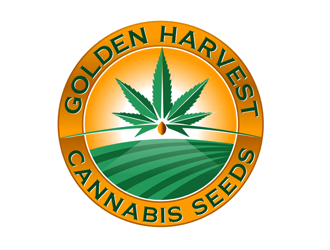 Golden Harvest Cannabis Seeds logo design by megalogos