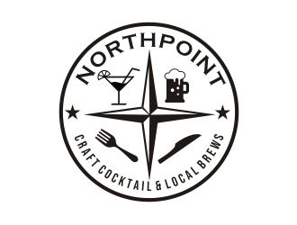 Northpoint (tag line, Craft Cocktail and Local Brews) logo design by Foxcody