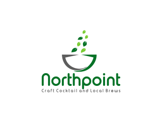 Northpoint (tag line, Craft Cocktail and Local Brews) logo design by Greenlight