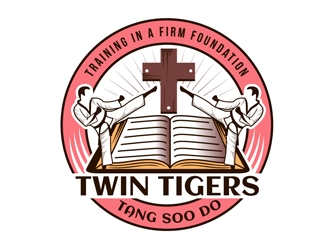 Twin Tigers Martial Arts logo design by DreamLogoDesign