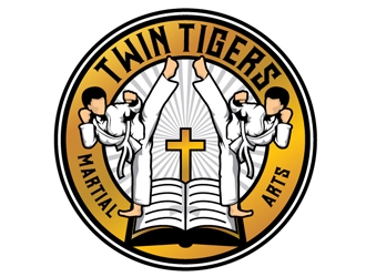 Twin Tigers Martial Arts logo design by logoguy