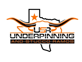 Underpinning and Stucco Ramos , USR logo design by DreamLogoDesign