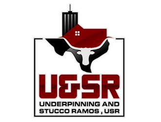 Underpinning and Stucco Ramos , USR logo design by DreamLogoDesign
