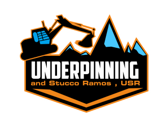 Underpinning and Stucco Ramos , USR logo design by Greenlight