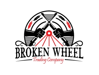 Broken Wheel Trading Company logo design by Suvendu