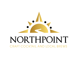 Northpoint (tag line, Craft Cocktail and Local Brews) logo design by JessicaLopes