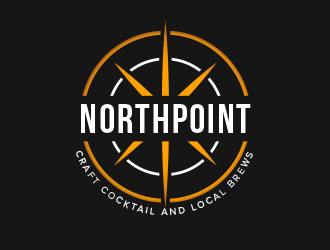 Northpoint (tag line, Craft Cocktail and Local Brews) logo design by BeDesign