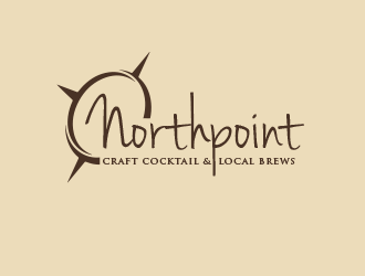 Northpoint (tag line, Craft Cocktail and Local Brews) logo design by BeDesign