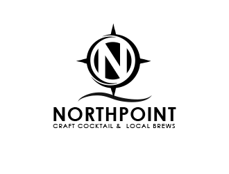 Northpoint (tag line, Craft Cocktail and Local Brews) logo design by BeDesign