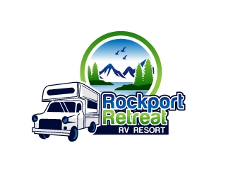 Rockport Retreat RV Resort logo design by mawanmalvin