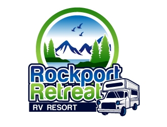 Rockport Retreat RV Resort logo design by mawanmalvin