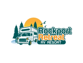 Rockport Retreat RV Resort logo design by mawanmalvin