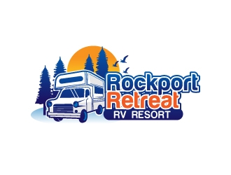 Rockport Retreat RV Resort logo design by mawanmalvin