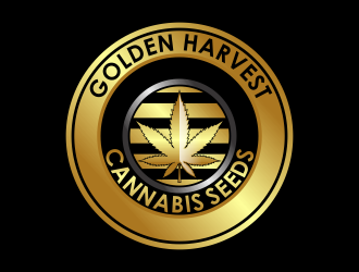 Golden Harvest Cannabis Seeds logo design by Kruger
