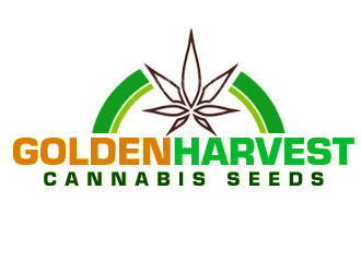 Golden Harvest Cannabis Seeds logo design by webelegantdesign