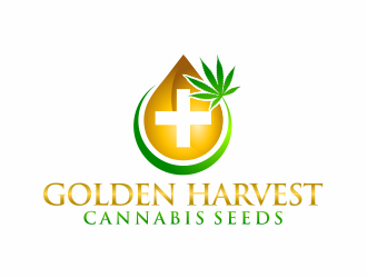 Golden Harvest Cannabis Seeds logo design by mutafailan