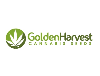Golden Harvest Cannabis Seeds logo design by ElonStark