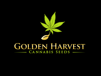 Golden Harvest Cannabis Seeds logo design by BeDesign