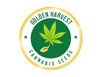 Golden Harvest Cannabis Seeds logo design by BeDesign