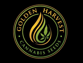 Golden Harvest Cannabis Seeds logo design by REDCROW