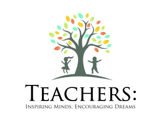 Teachers: Inspiring Minds, Encouraging Dreams logo design by jetzu