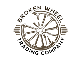 Broken Wheel Trading Company logo design by megalogos