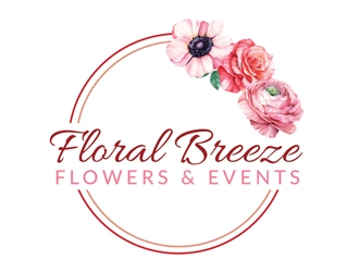 Floral Breeze Flowers & Events logo design by Roma