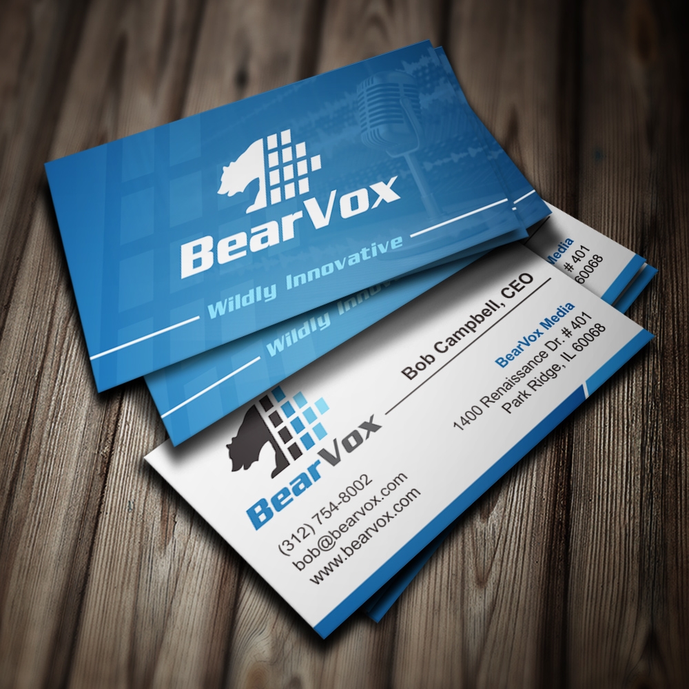 BearVox media logo design by Kindo