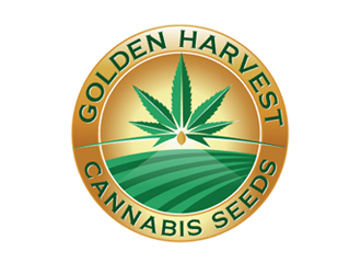 Golden Harvest Cannabis Seeds logo design by megalogos
