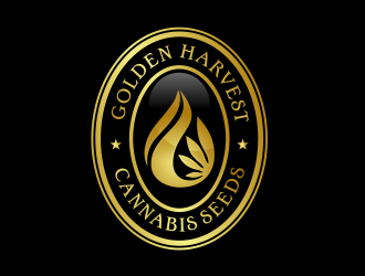 Golden Harvest Cannabis Seeds logo design by astuti