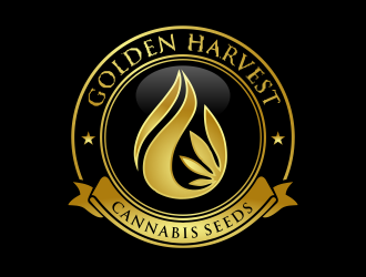 Golden Harvest Cannabis Seeds logo design by astuti