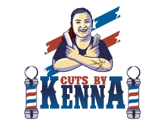 Cuts by Kenna logo design by Aelius