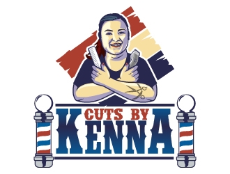 Cuts by Kenna logo design by Aelius